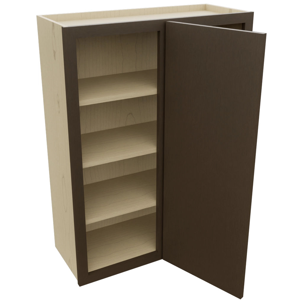 Fabuwood Luxe Canyon Oak WBC3039 Wall Corner Blind Cabinet, Open View