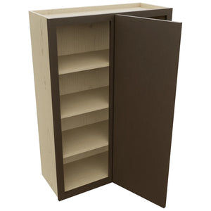 Fabuwood Luxe Canyon Oak WBC3042 Wall Corner Blind Cabinet, Open View