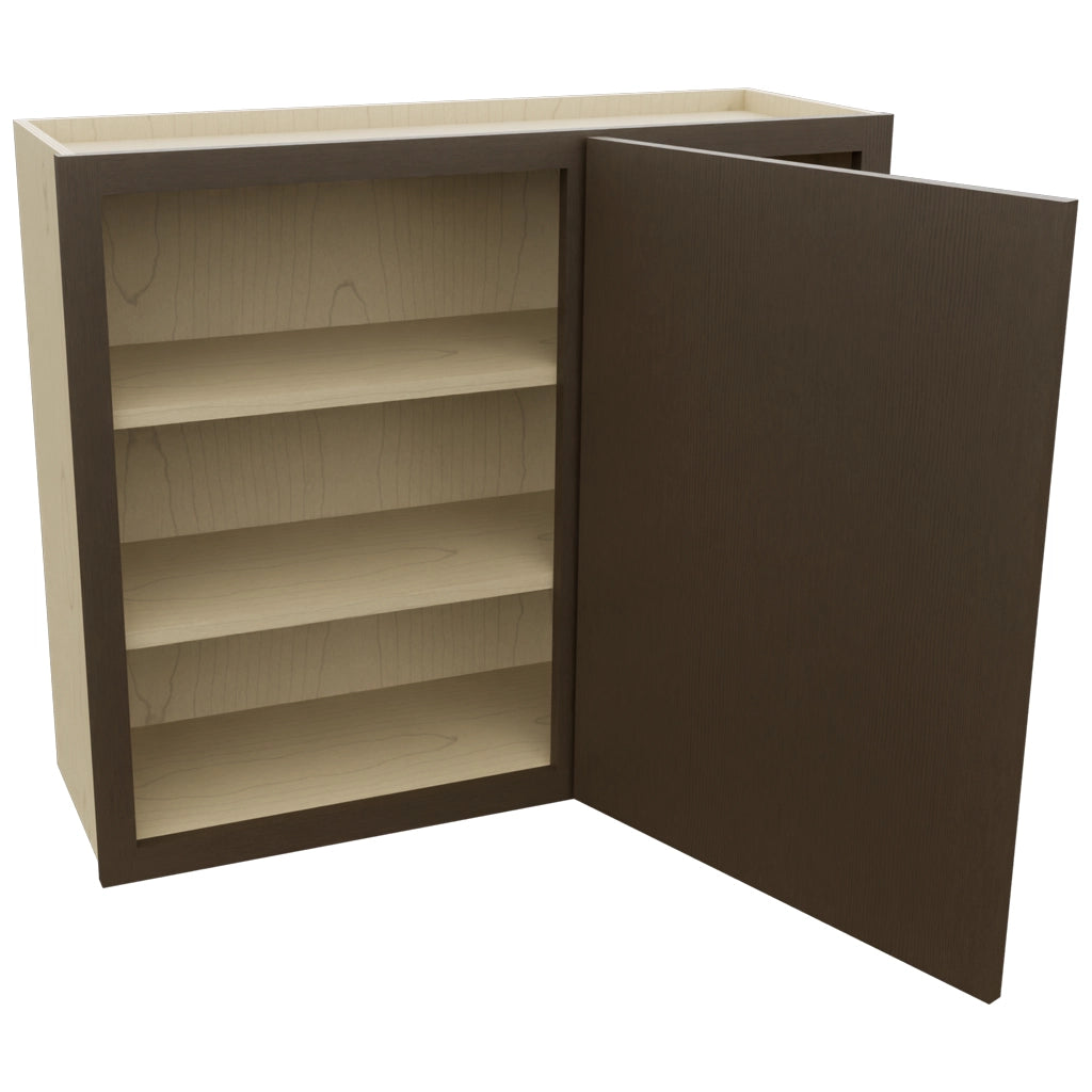 Fabuwood Luxe Canyon Oak WBC3630 Wall Corner Blind Cabinet, Open View