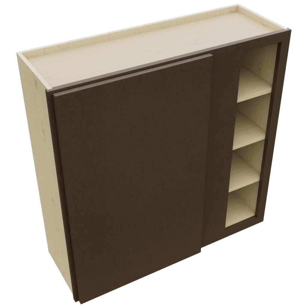Fabuwood Luxe Canyon Oak WBC3636 Wall Corner Blind Cabinet, Top View