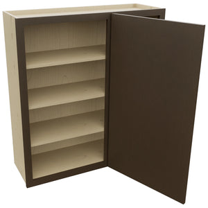 Fabuwood Luxe Canyon Oak WBC3639 Wall Corner Blind Cabinet, Open View