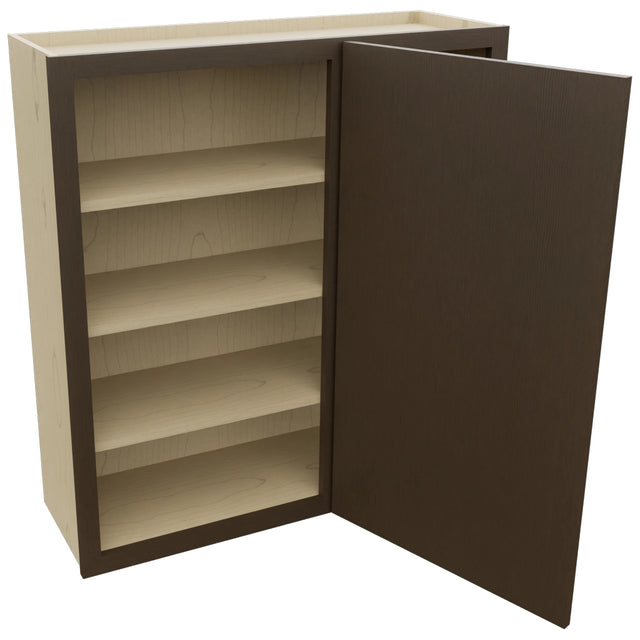 Fabuwood Luxe Canyon Oak WBC3639 Wall Corner Blind Cabinet, Open View