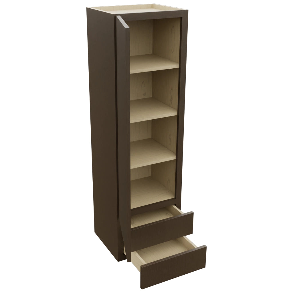 Fabuwood Luxe Canyon Oak WD1860 Wall Drawer Cabinet, Open View