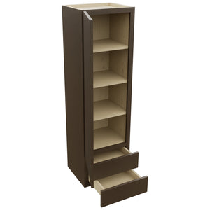Fabuwood Luxe Canyon Oak WD1860 Wall Drawer Cabinet, Open View