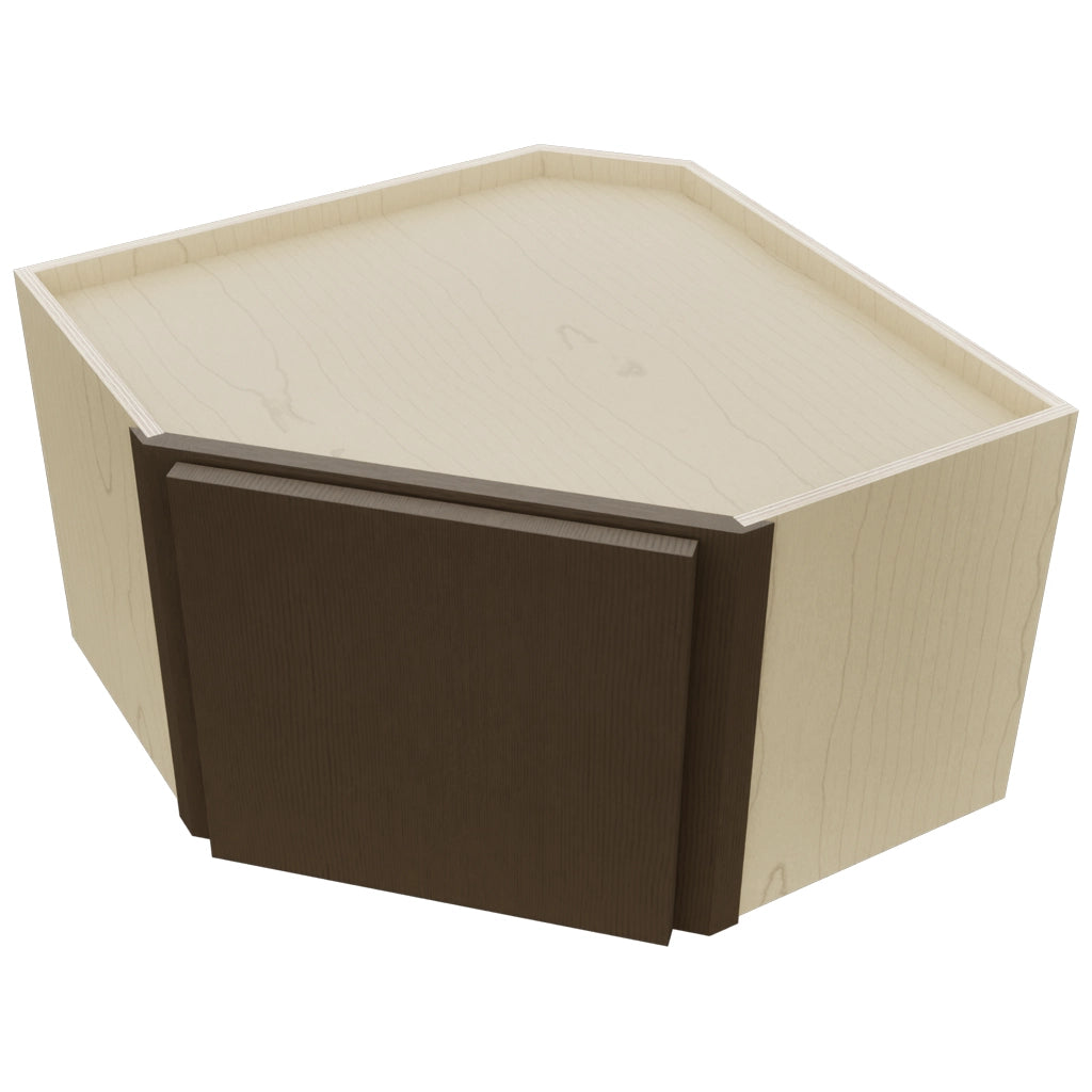 Fabuwood Luxe Canyon Oak WDC2415 Wall Corner Diagonal Cabinet, Top View
