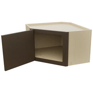 Fabuwood Luxe Canyon Oak WDC2415 Wall Corner Diagonal Cabinet, Open View