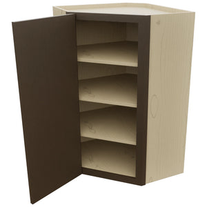 Fabuwood Luxe Canyon Oak WDC2439 Wall Corner Diagonal Cabinet, Open View