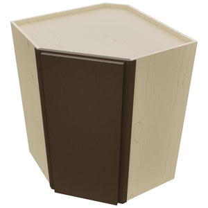 Fabuwood Luxe Canyon Oak WDC2736 Wall Corner Diagonal Cabinet, Top View