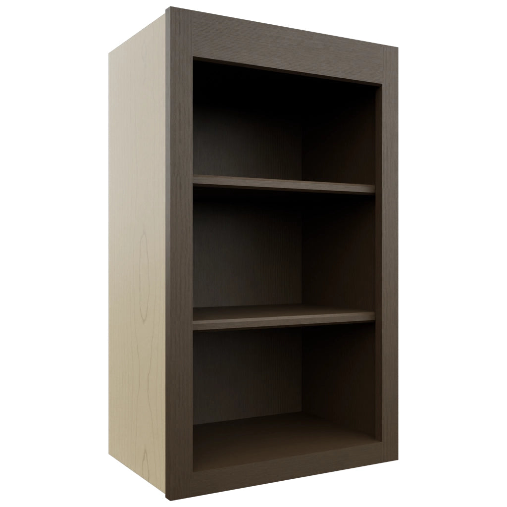Fabuwood Luxe Canyon Oak WOS1830 Wall Open Shelf, Front View
