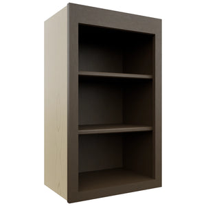 Fabuwood Luxe Canyon Oak WOS1830 Wall Open Shelf, Front View