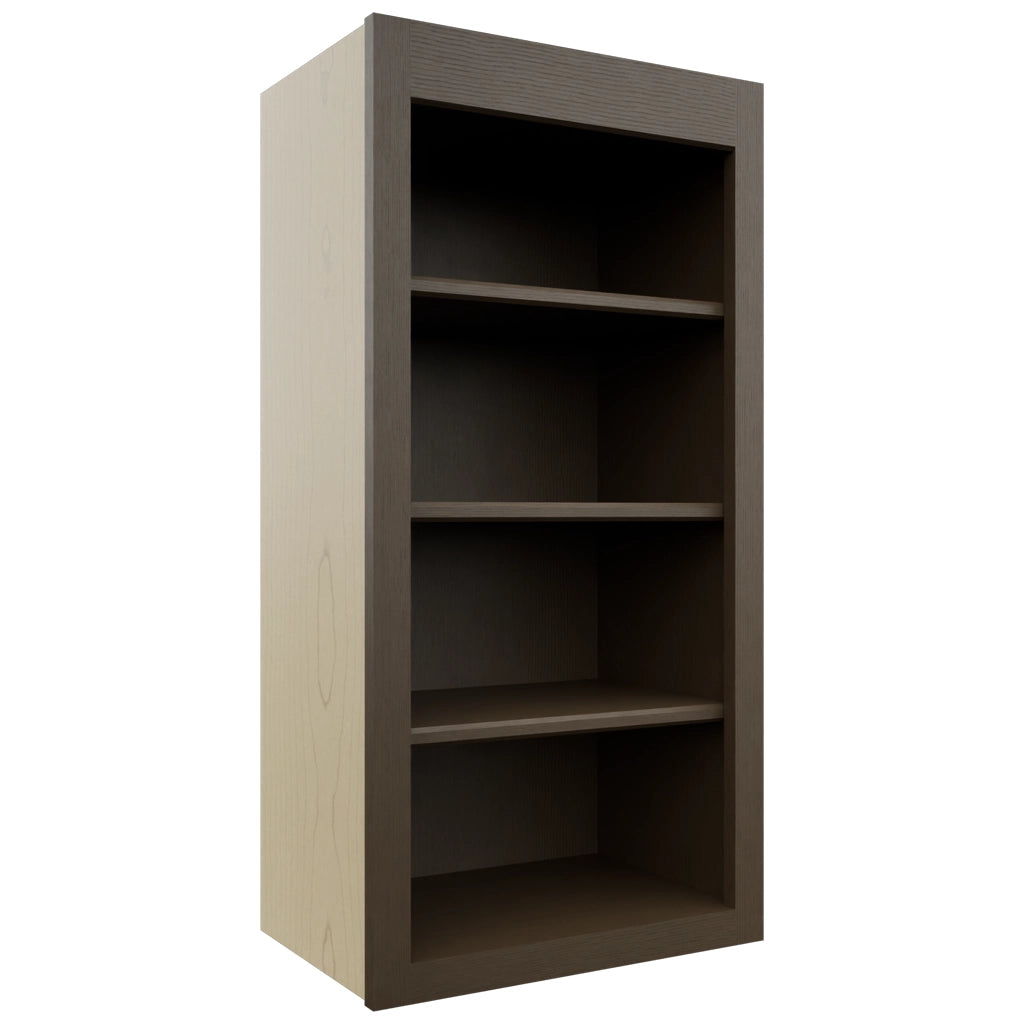 Fabuwood Luxe Canyon Oak WOS1836 Wall Open Shelf, Front View