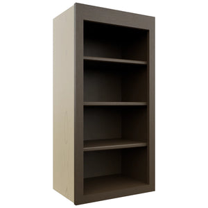 Fabuwood Luxe Canyon Oak WOS1836 Wall Open Shelf, Front View