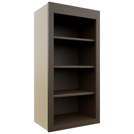 Fabuwood Luxe Canyon Oak WOS1836 Wall Open Shelf, Front View