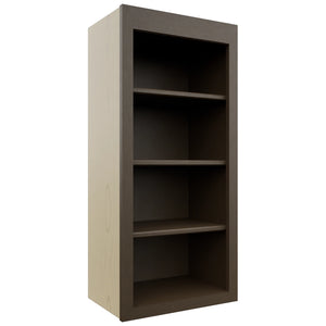 Fabuwood Luxe Canyon Oak WOS1839 Wall Open Shelf, Front View