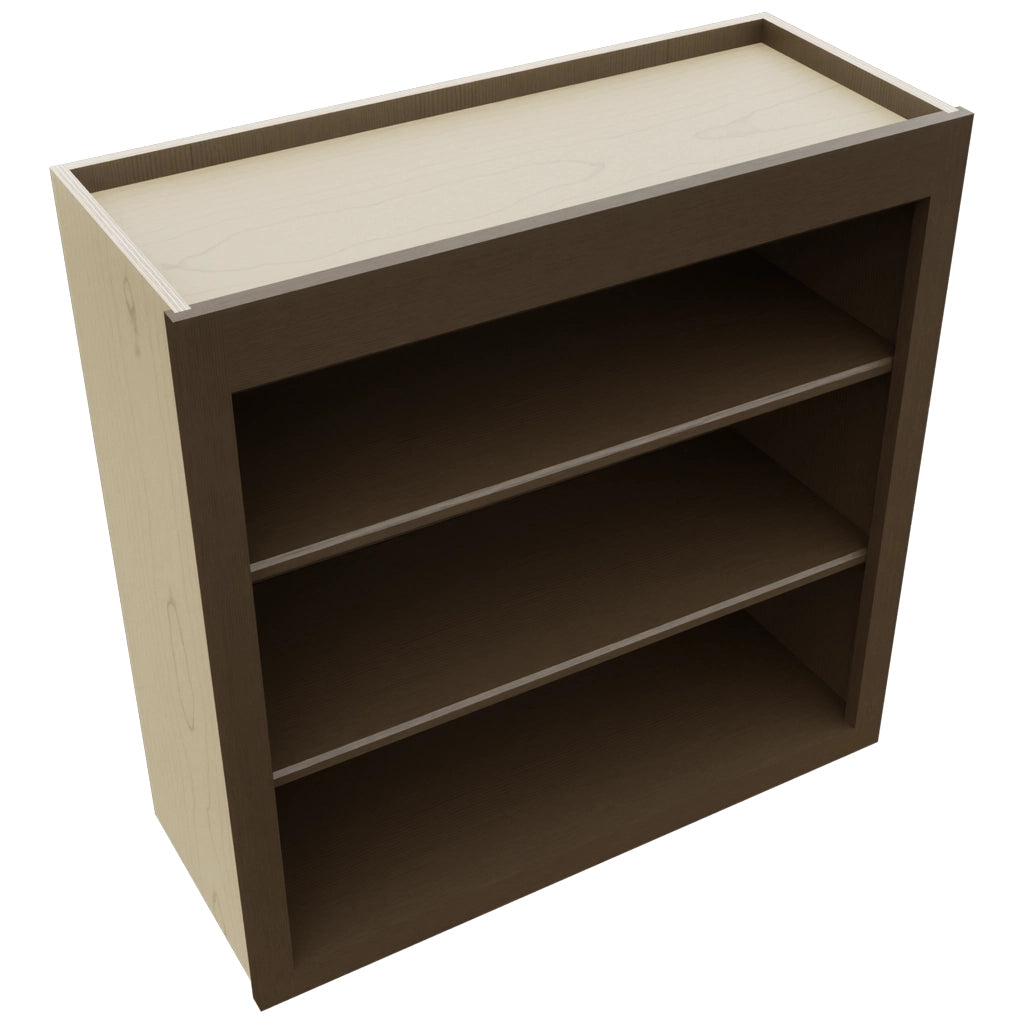 Fabuwood Luxe Canyon Oak WOS3030 Wall Open Shelf, Top View
