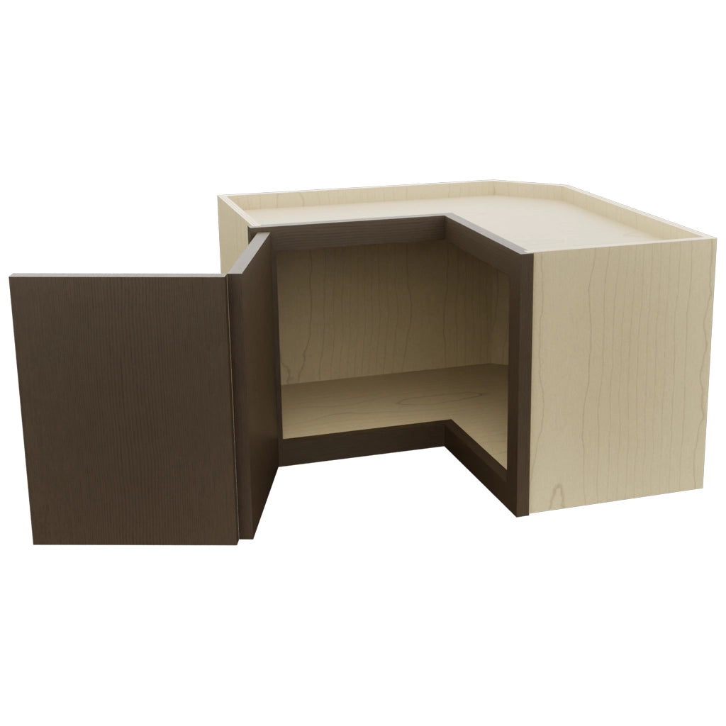 Fabuwood Luxe Canyon Oak WPC2415 Wall Corner Pie Cabinet, Open View