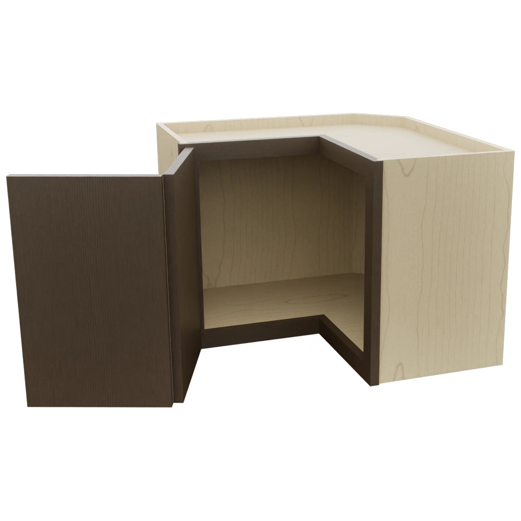 Fabuwood Luxe Canyon Oak WPC2418 Wall Corner Pie Cabinet, Open View
