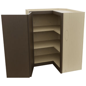 Fabuwood Luxe Canyon Oak WPC2430 Wall Corner Pie Cabinet, Open View