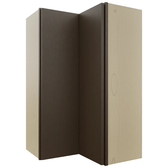 Fabuwood Luxe Canyon Oak WPC2439 Wall Corner Pie Cabinet, Front View