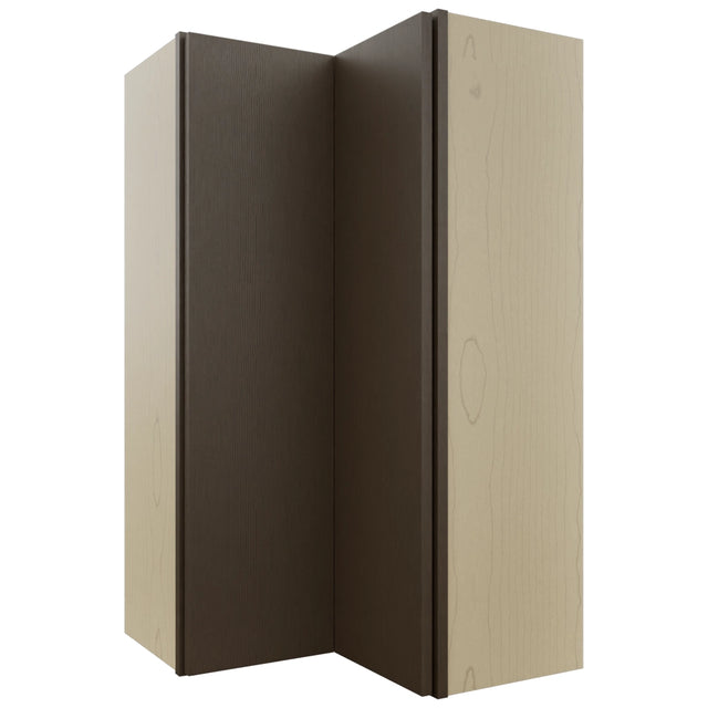 Fabuwood Luxe Canyon Oak WPC2442 Wall Corner Pie Cabinet, Front View