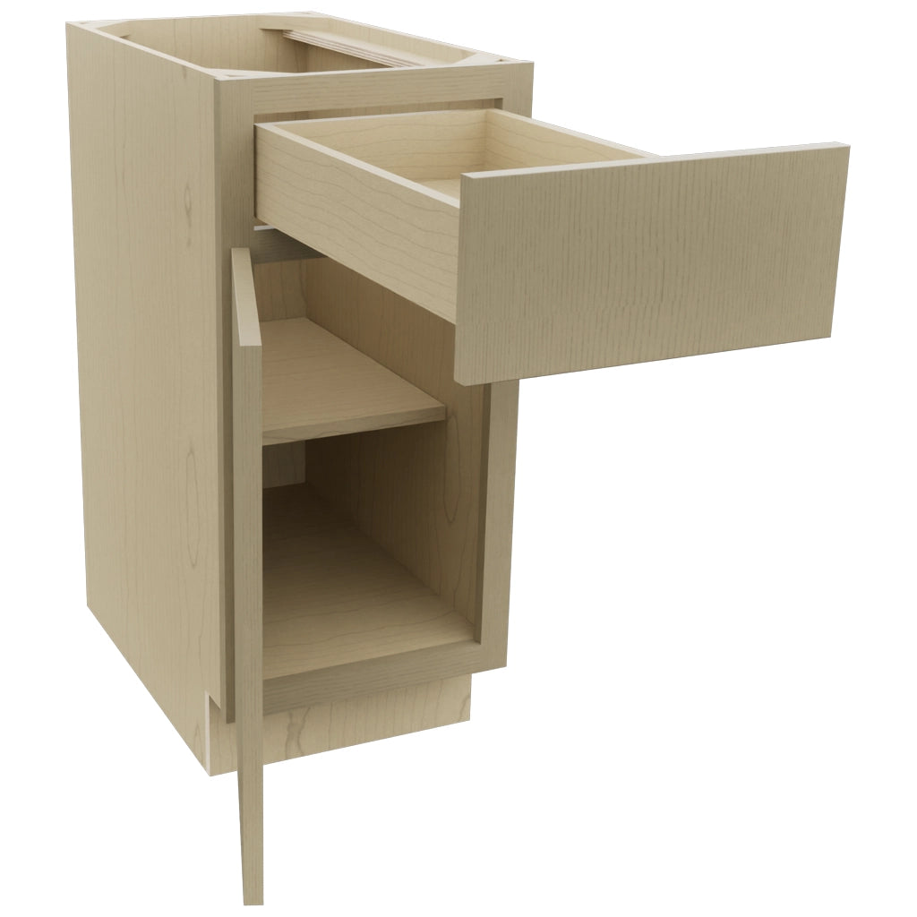 Fabuwood Luxe Desert Oak B15 Base Standard Cabinet, Open View