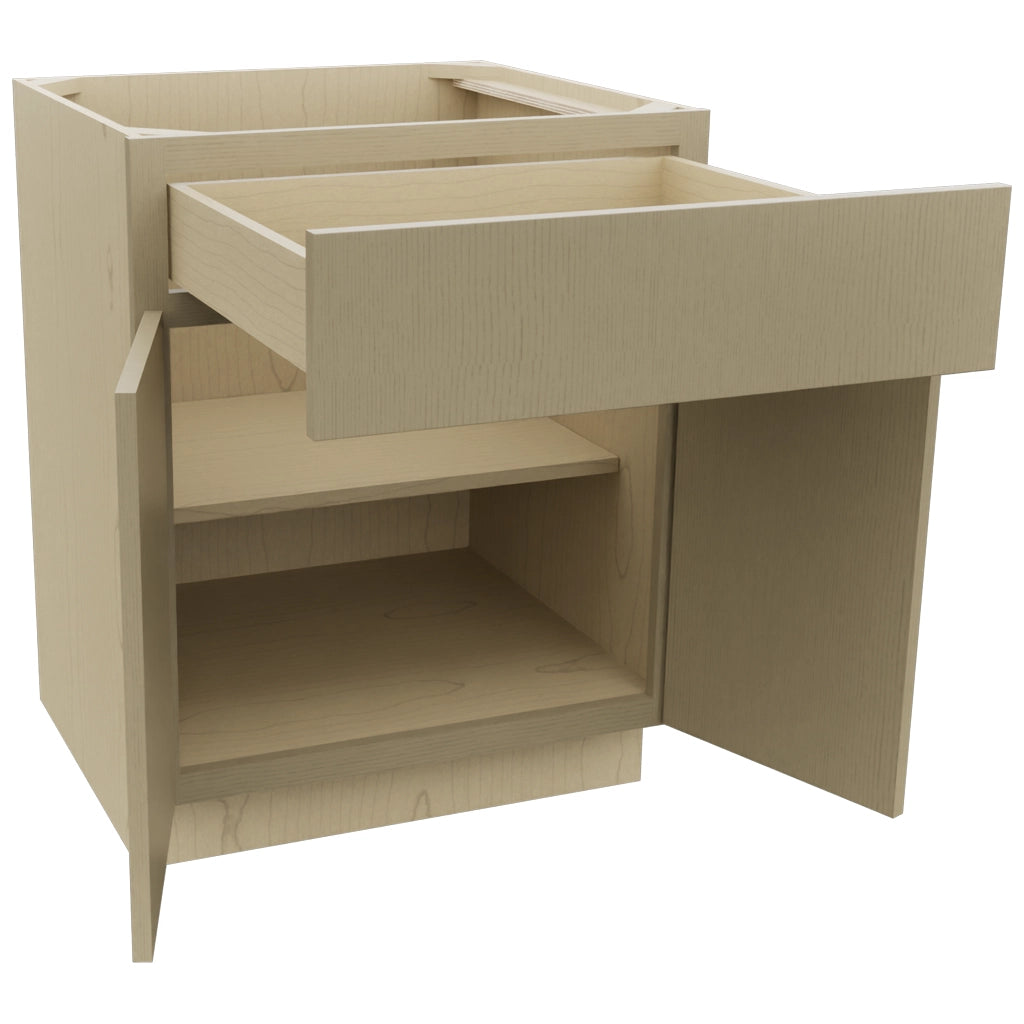 Fabuwood Luxe Desert Oak B27 Base Standard Cabinet, Open View