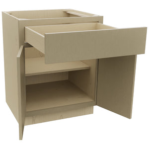 Fabuwood Luxe Desert Oak B27 Base Standard Cabinet, Open View