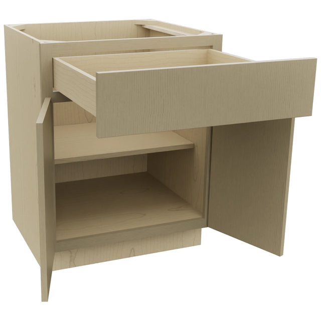 Fabuwood Luxe Desert Oak B27 Base Standard Cabinet, Open View