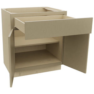 Fabuwood Luxe Desert Oak B30 Base Standard Cabinet, Open View