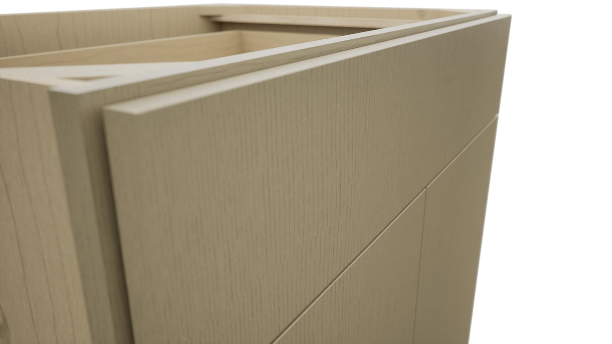 Fabuwood Luxe Desert Oak B33SDF Base Standard Cabinet, Detail View