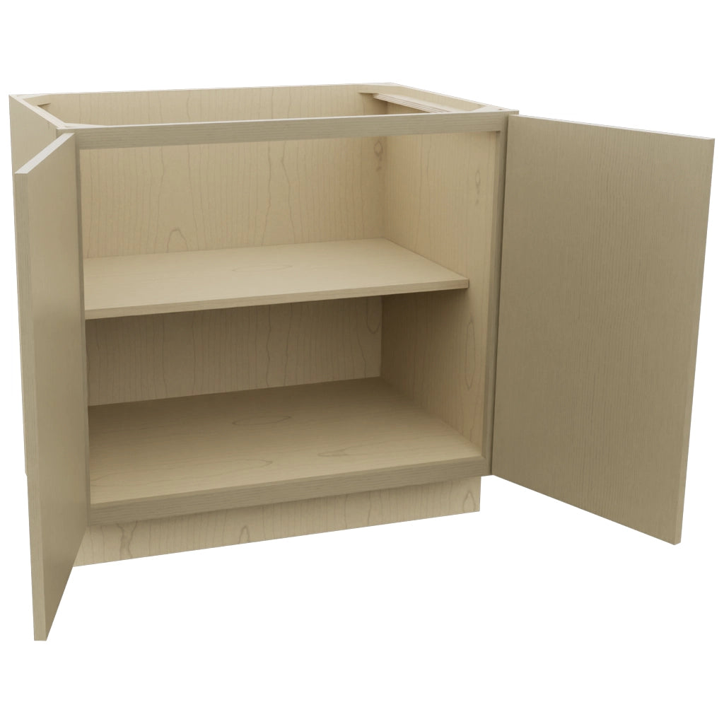Fabuwood Luxe Desert Oak B36FD Base Full Door Cabinet, Open View