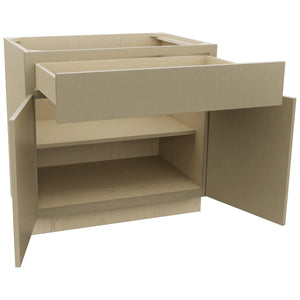 Fabuwood Luxe Desert Oak B36SDF Base Standard Cabinet, Open View