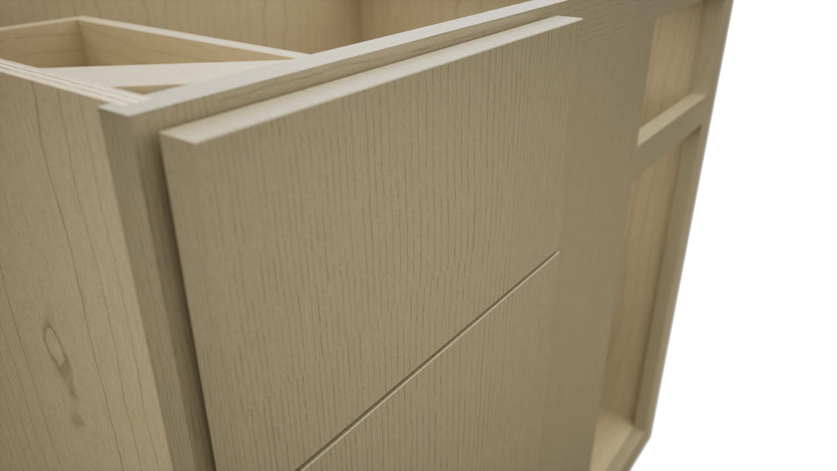 Fabuwood Luxe Desert Oak BLB39/42 Base Corner Blind Cabinet, Detail View