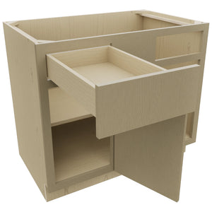Fabuwood Luxe Desert Oak BLB42/45 Base Corner Blind Cabinet, Open View
