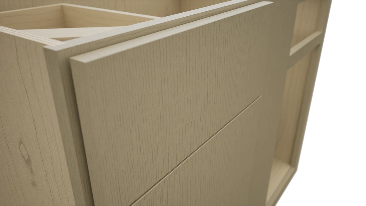 Fabuwood Luxe Desert Oak BLB42/45 Base Corner Blind Cabinet, Detail View