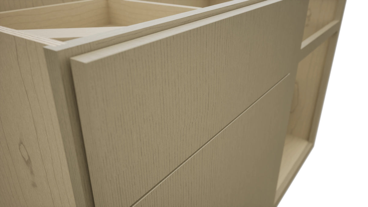 Fabuwood Luxe Desert Oak BLB48/51 Base Corner Blind Cabinet, Detail View