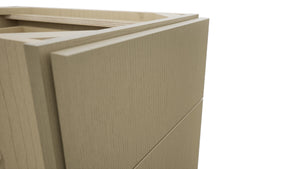 Fabuwood Luxe Desert Oak DB15 Base 3 Drawers Cabinet, Detail View