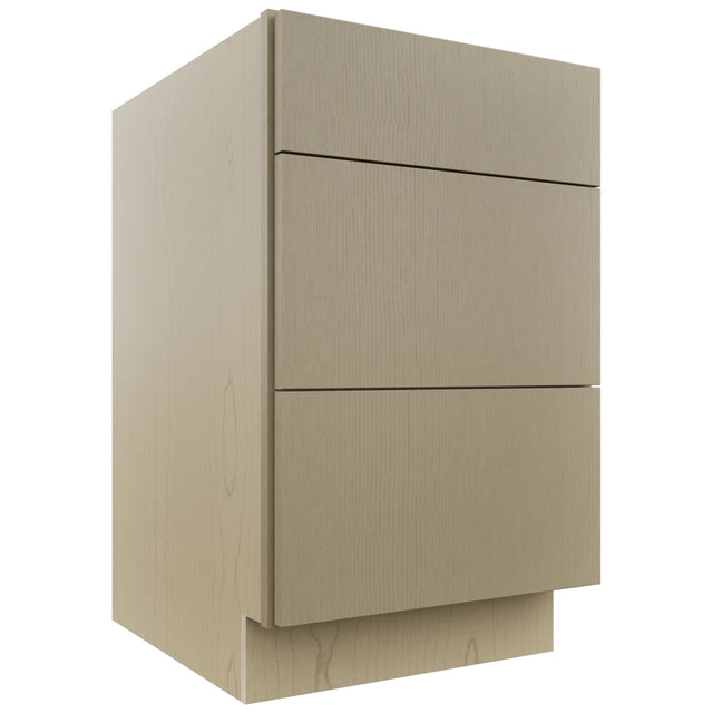 Fabuwood Luxe Desert Oak DB21 Base 3 Drawers Cabinet, Front View