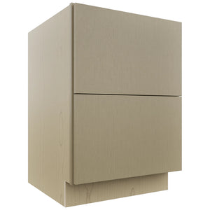 Fabuwood Luxe Desert Oak DB24-2 Base 2 Drawers Cabinet, Front View