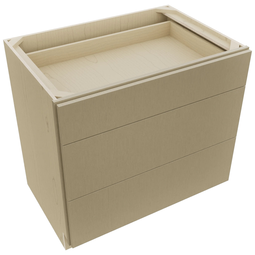 Fabuwood Luxe Desert Oak DB36 Base 3 Drawers Cabinet, Top View