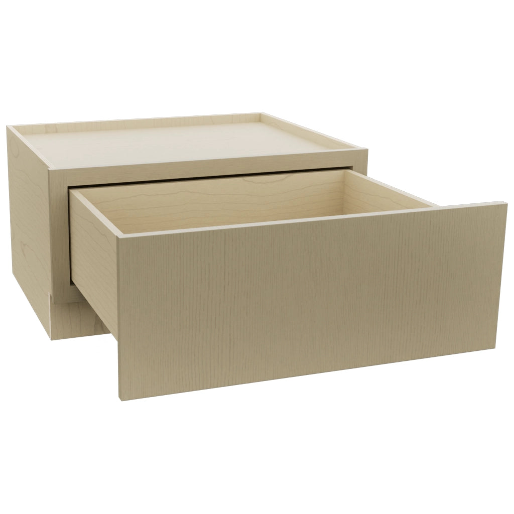 Fabuwood Luxe Desert Oak DBS30 Base Bench Seat Cabinet, Open View