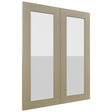 Fabuwood Luxe Desert Oak DS GDW2430 Wall Glass Door, Front View