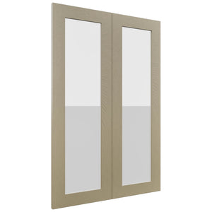 Fabuwood Luxe Desert Oak DS GDW2436 Wall Glass Door, Front View