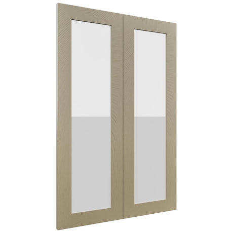 Fabuwood Luxe Desert Oak DS GDW2436 Wall Glass Door, Front View
