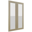 Fabuwood Luxe Desert Oak DS GDW2439 Wall Glass Door, Front View