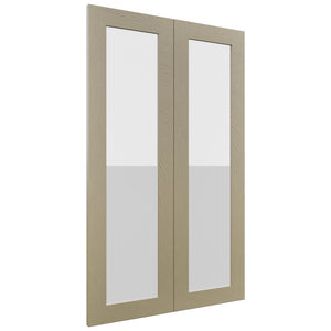 Fabuwood Luxe Desert Oak DS GDW2439 Wall Glass Door, Front View