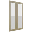 Fabuwood Luxe Desert Oak DS GDW2442 Wall Glass Door, Front View