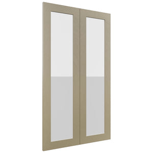 Fabuwood Luxe Desert Oak DS GDW2442 Wall Glass Door, Front View