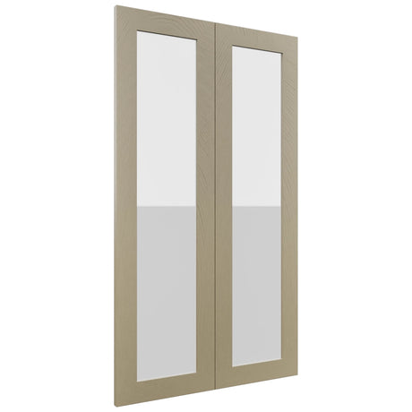 Fabuwood Luxe Desert Oak DS GDW2442 Wall Glass Door, Front View