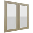 Fabuwood Luxe Desert Oak DS GDW3030 Wall Glass Door, Front View